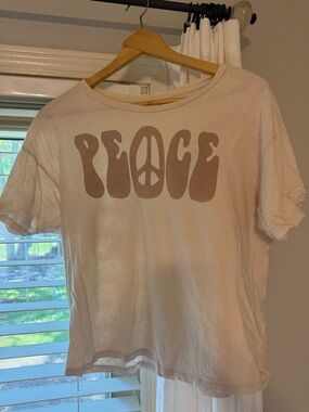 American Eagle Peace Boho Hippie Shirt Medium